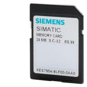 SIEMENS 6ES7954-8LFO3-0AA0 SIMATIC S7, MEMORY CARD FOR S7-1X00 CPU/SINAMICS, 3,3 V FLASH, 24 MBYTE